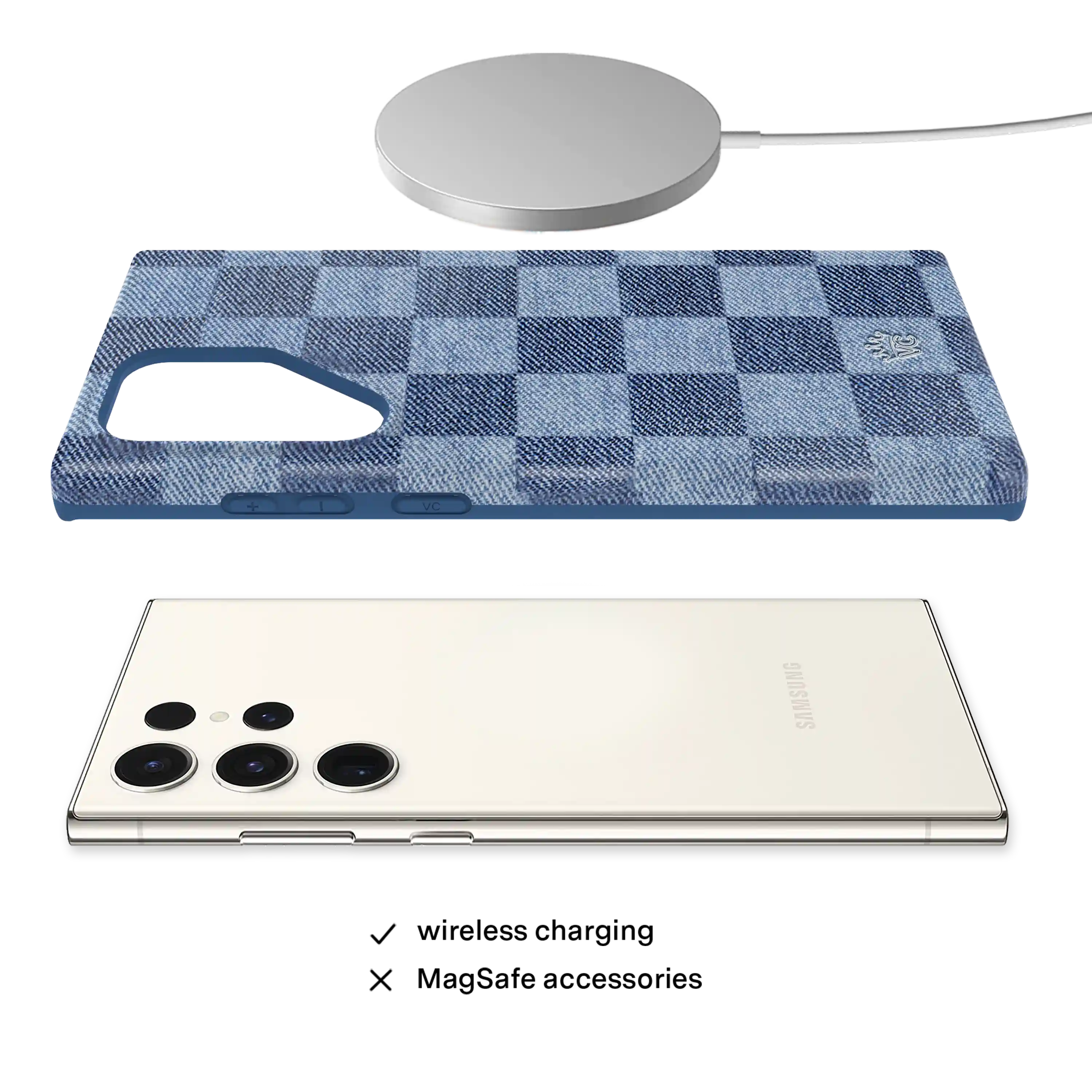 Denim Vibe Checkered Samsung Case