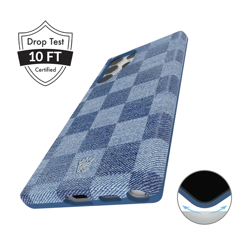 Denim Vibe Checkered Samsung Case