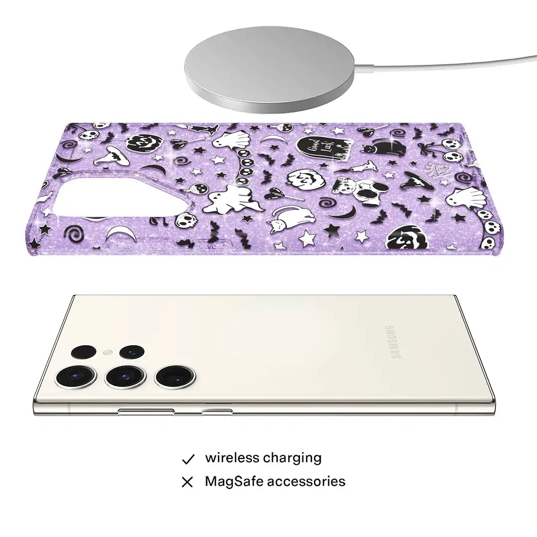 Witchy Lilac Glitter Samsung Case