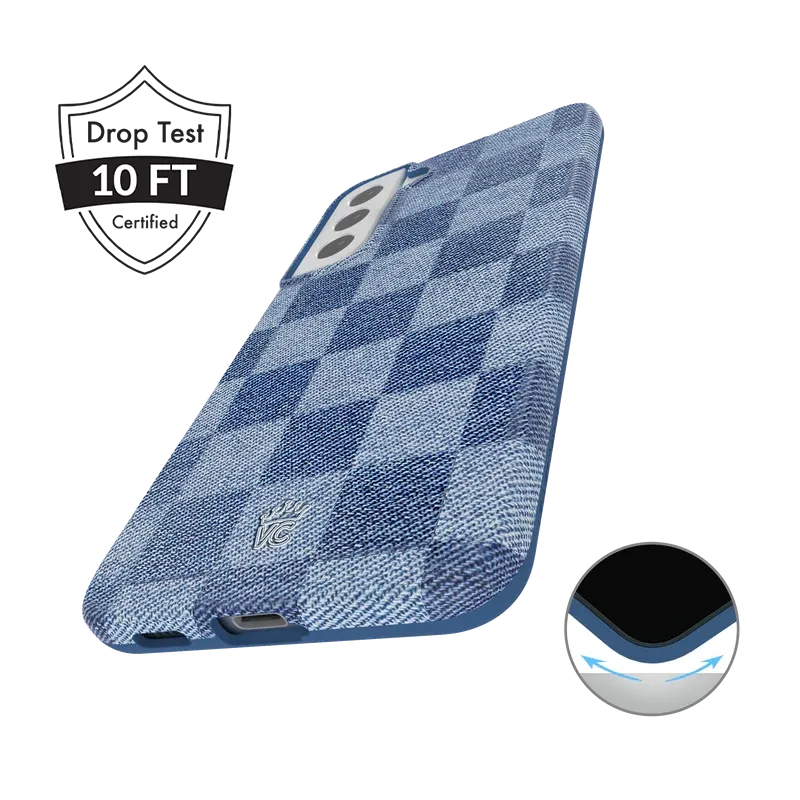 Denim Vibe Checkered Samsung Case