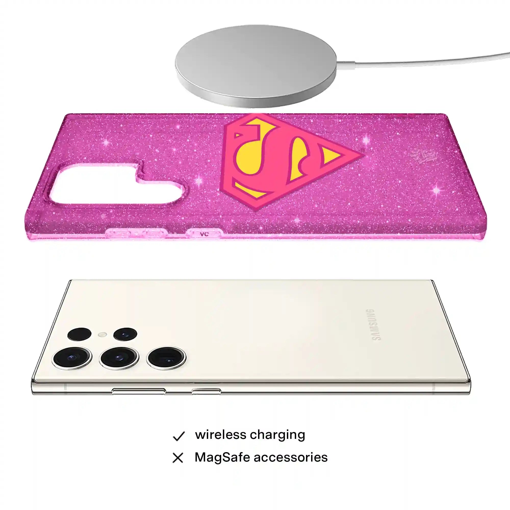 Supergirl Stardust Glitter Samsung Case