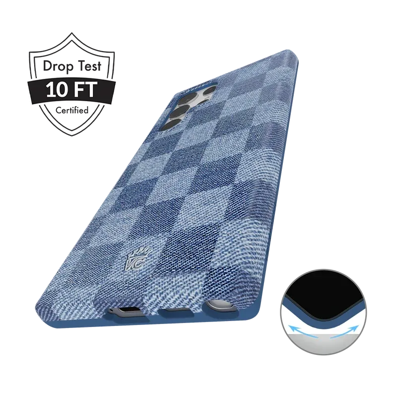 Denim Vibe Checkered Samsung Case