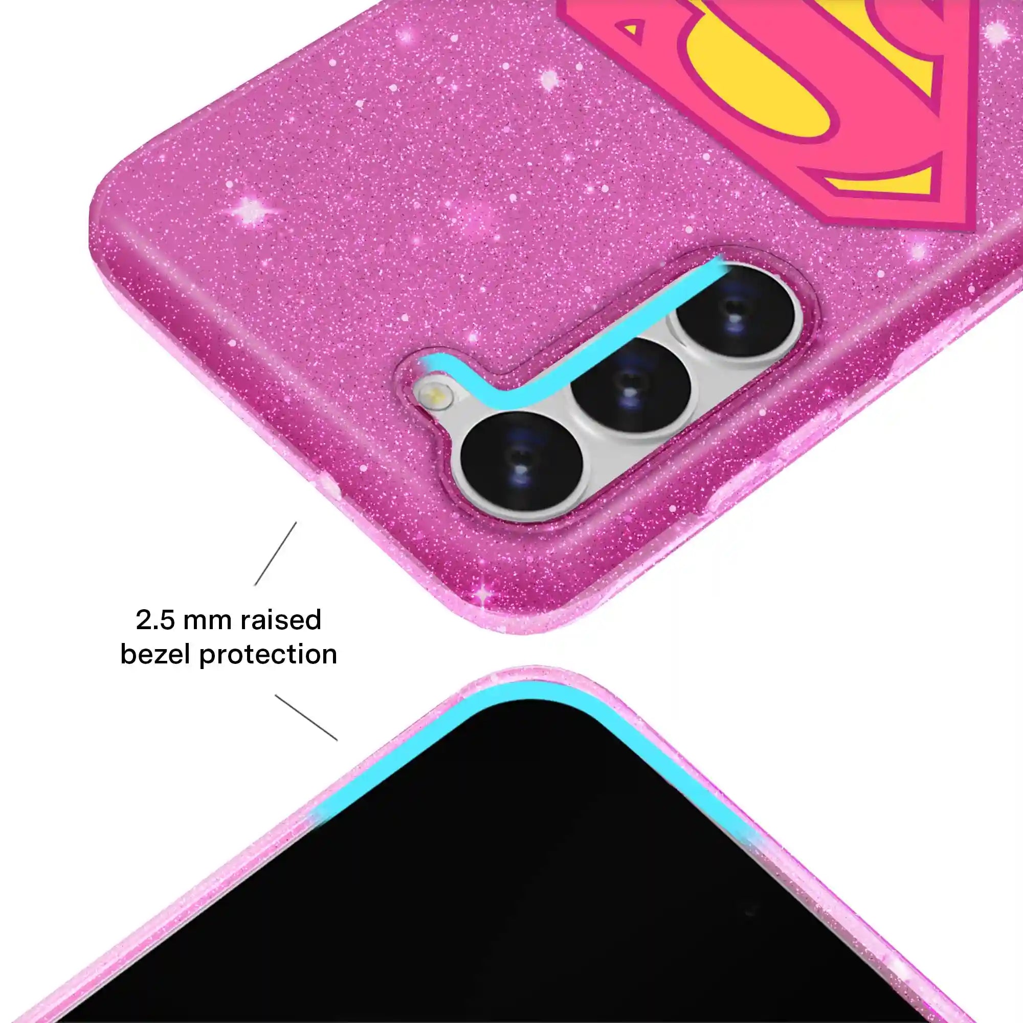 Supergirl Stardust Glitter Samsung Case