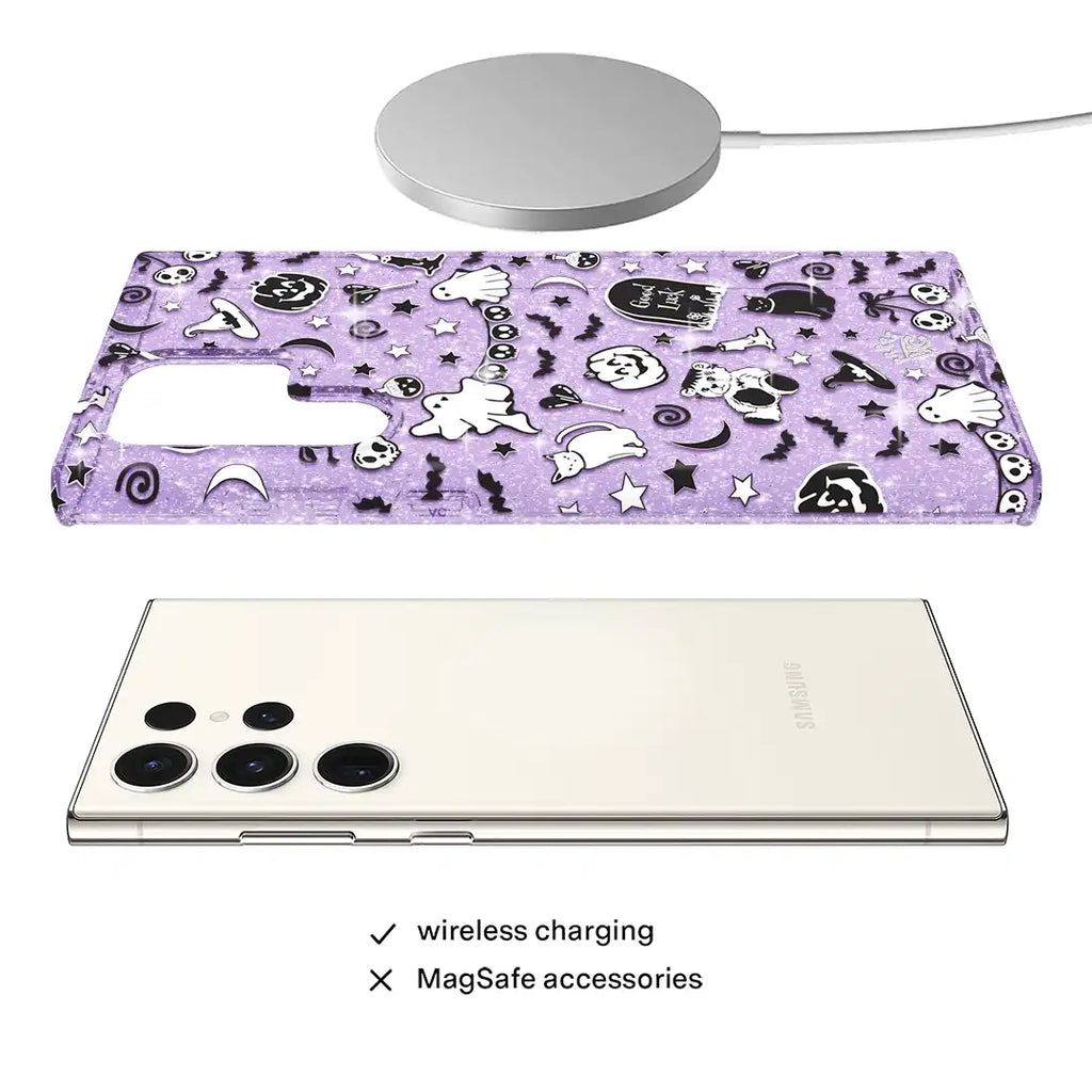 Witchy Lilac Glitter Samsung Case