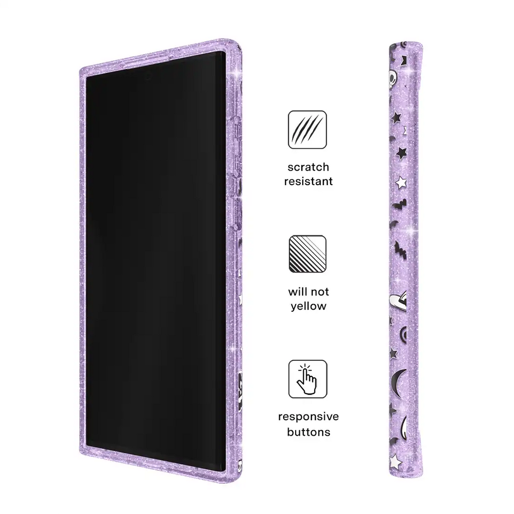 Witchy Lilac Glitter Samsung Case