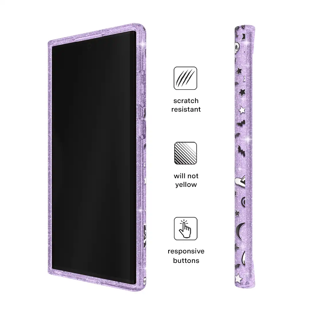 Witchy Lilac Glitter Samsung Case