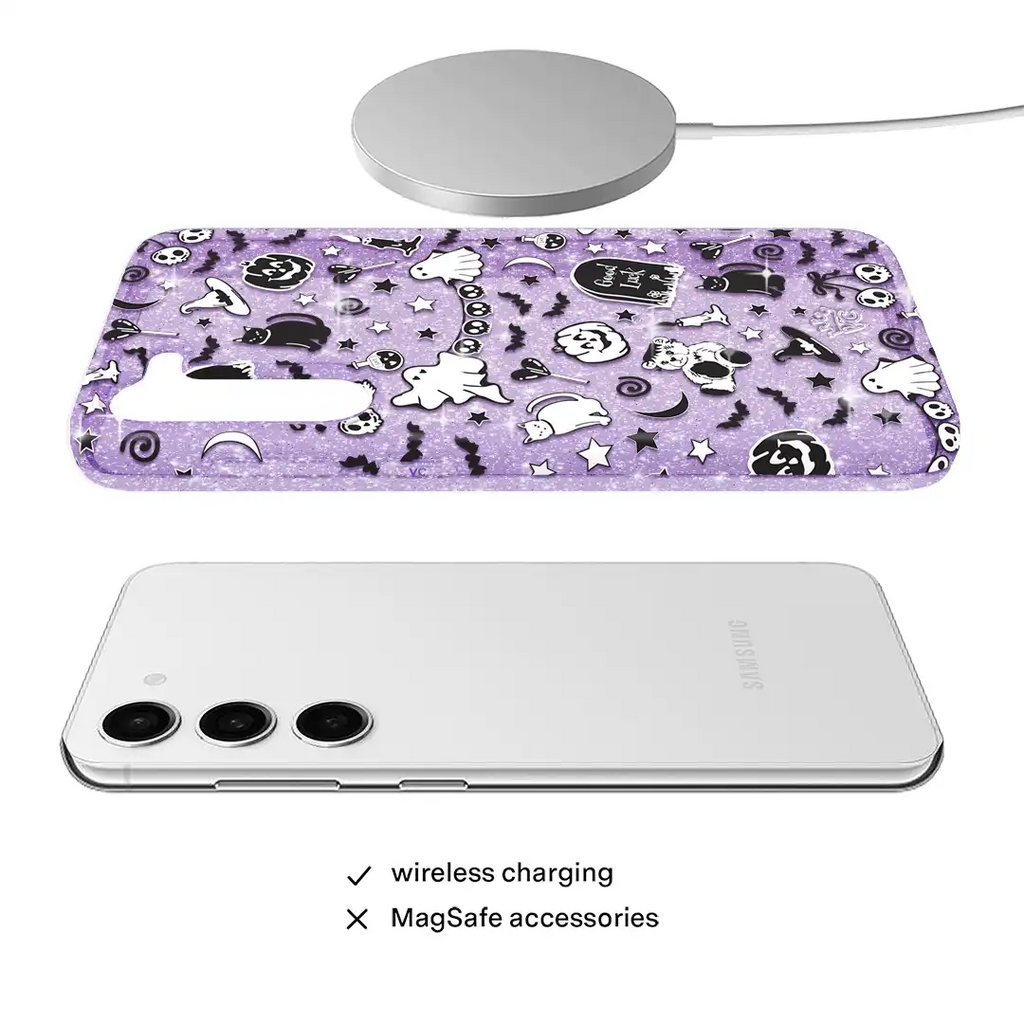 Witchy Lilac Glitter Samsung Case