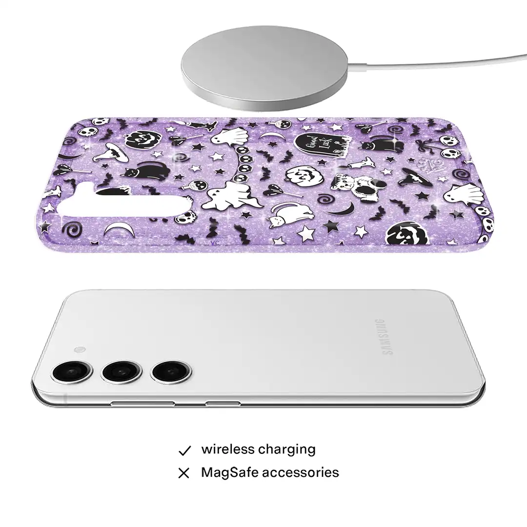 Witchy Lilac Glitter Samsung Case