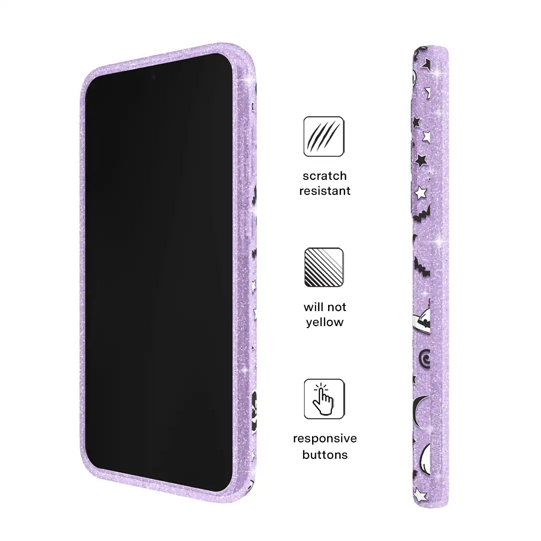 Witchy Lilac Glitter Samsung Case