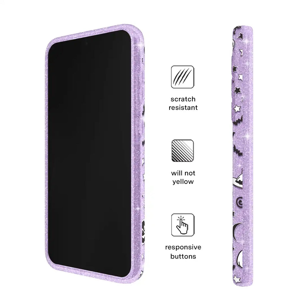 Witchy Lilac Glitter Samsung Case