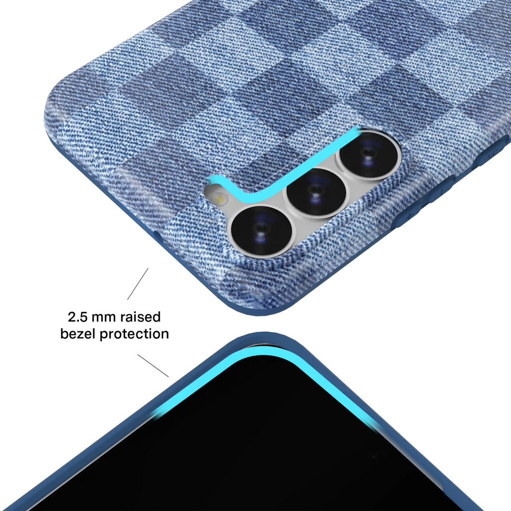 Denim Vibe Checkered Samsung Case
