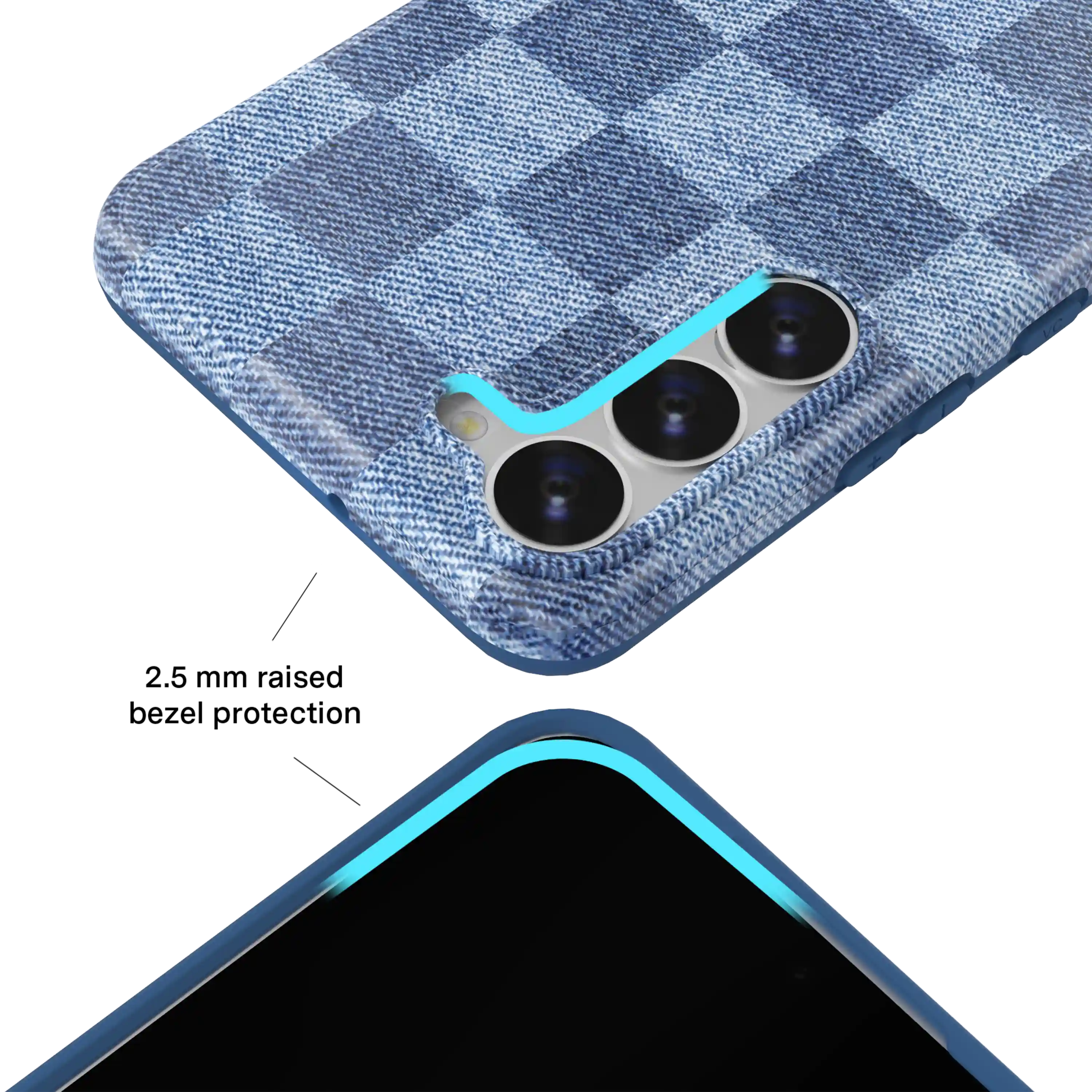 Denim Vibe Checkered Samsung Case