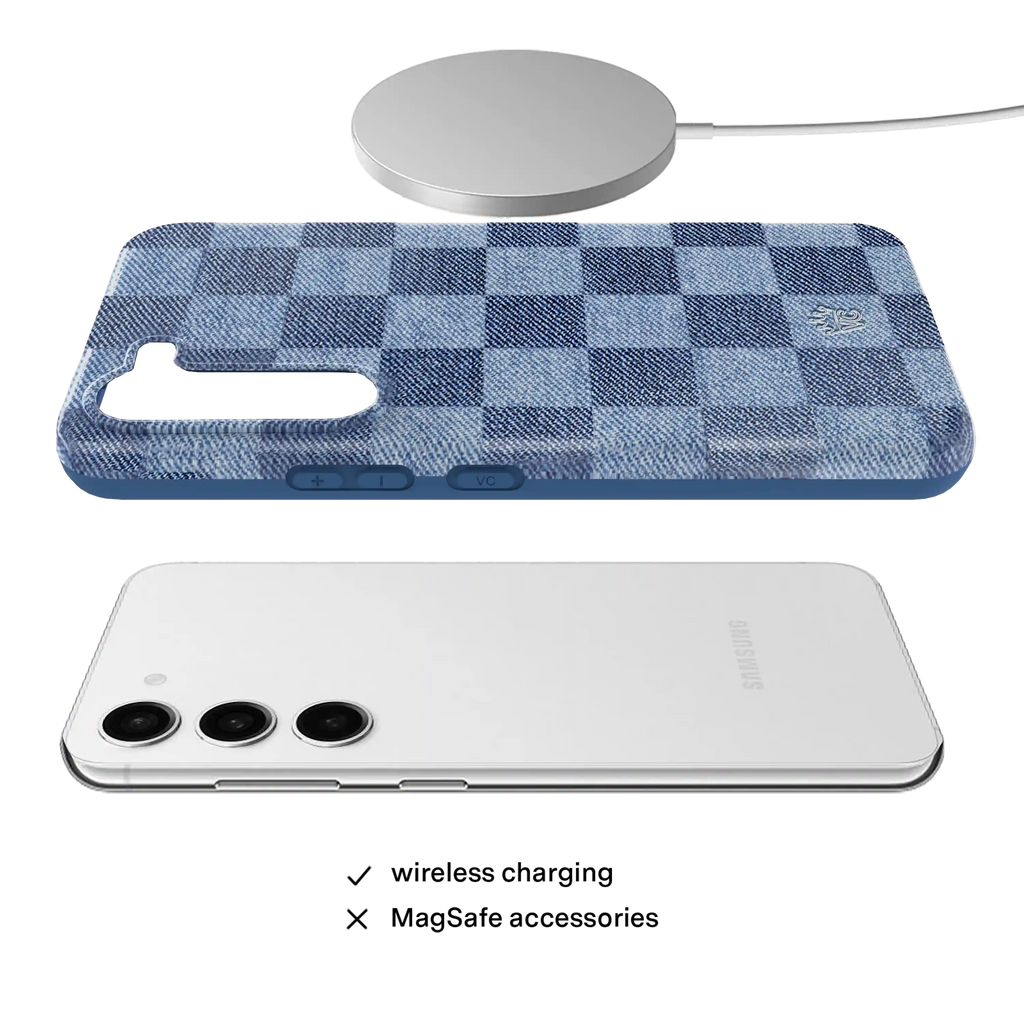 Denim Vibe Checkered Samsung Case