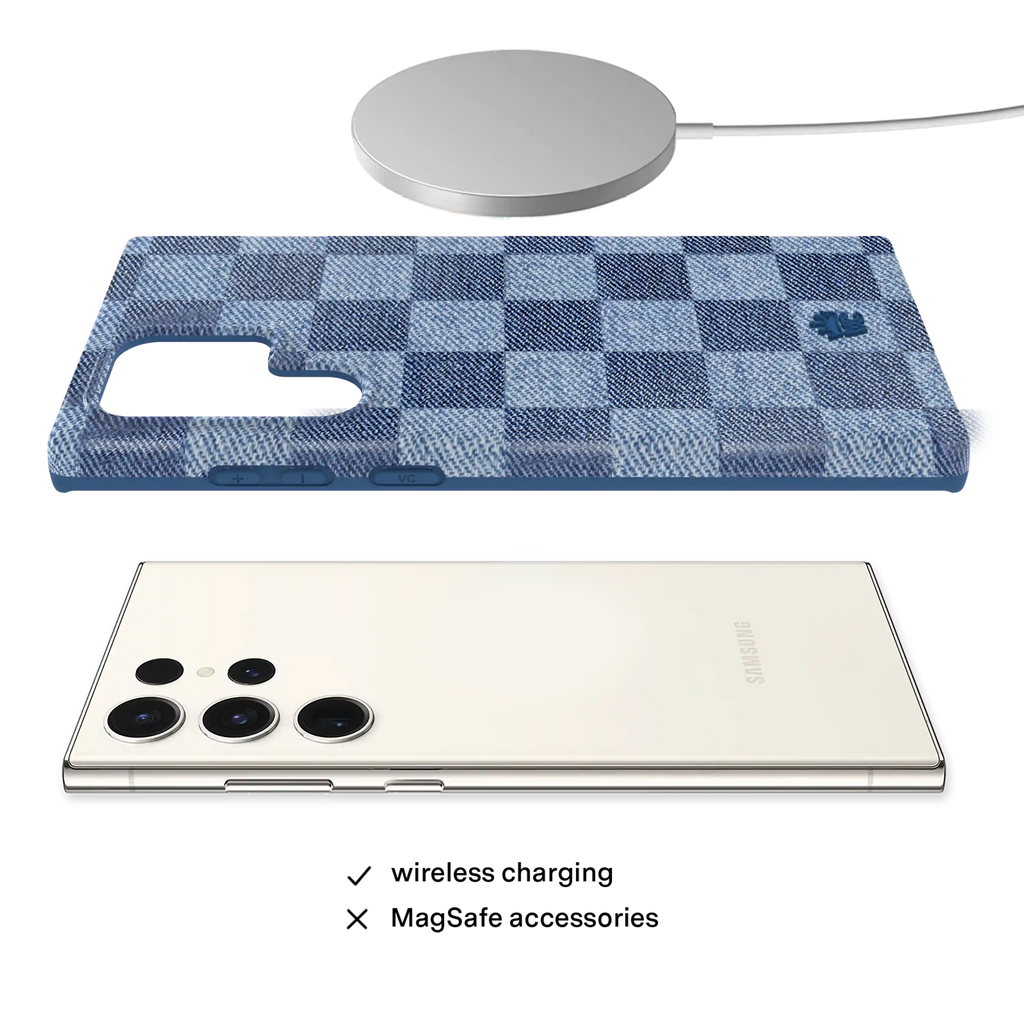 Denim Vibe Checkered Samsung Case
