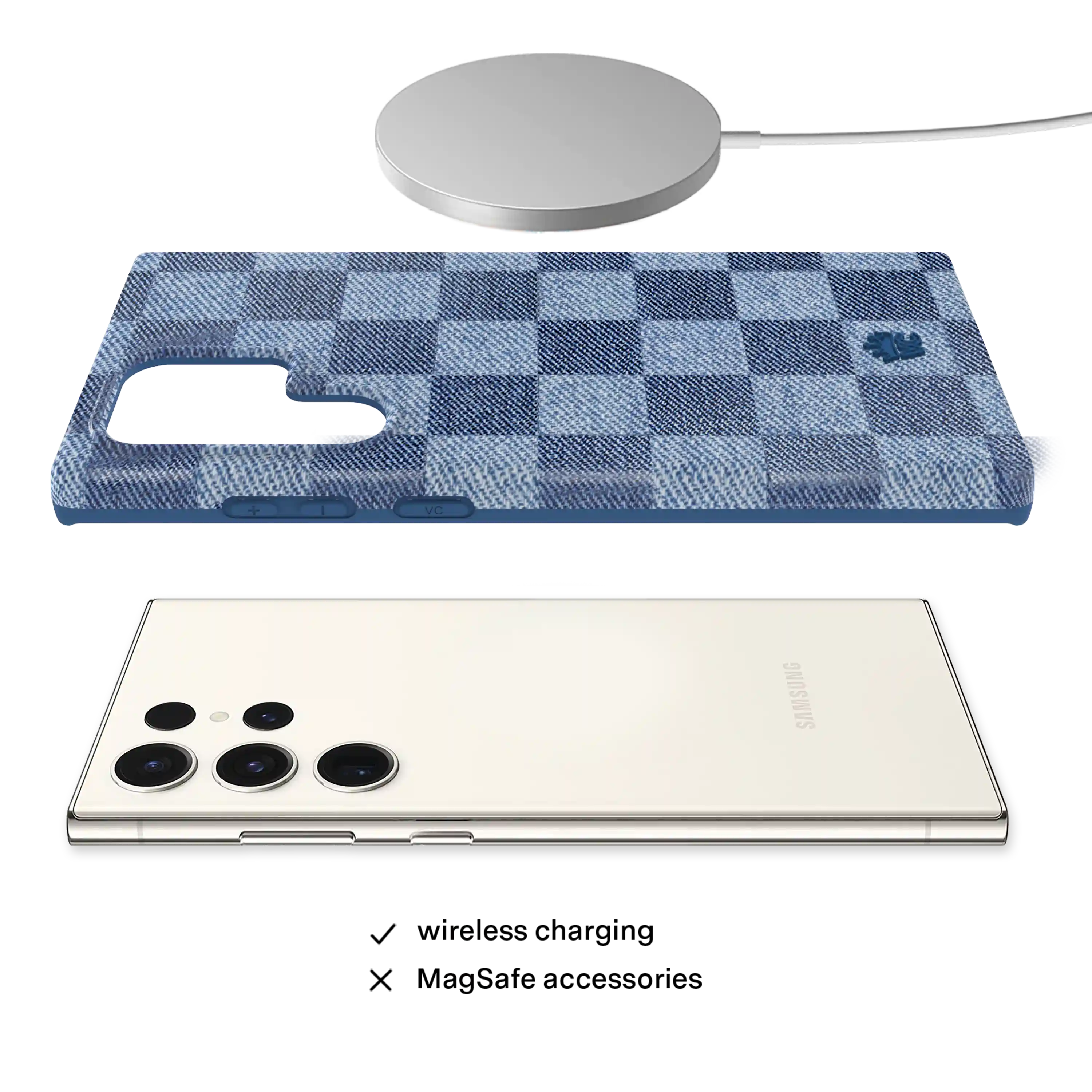 Denim Vibe Checkered Samsung Case