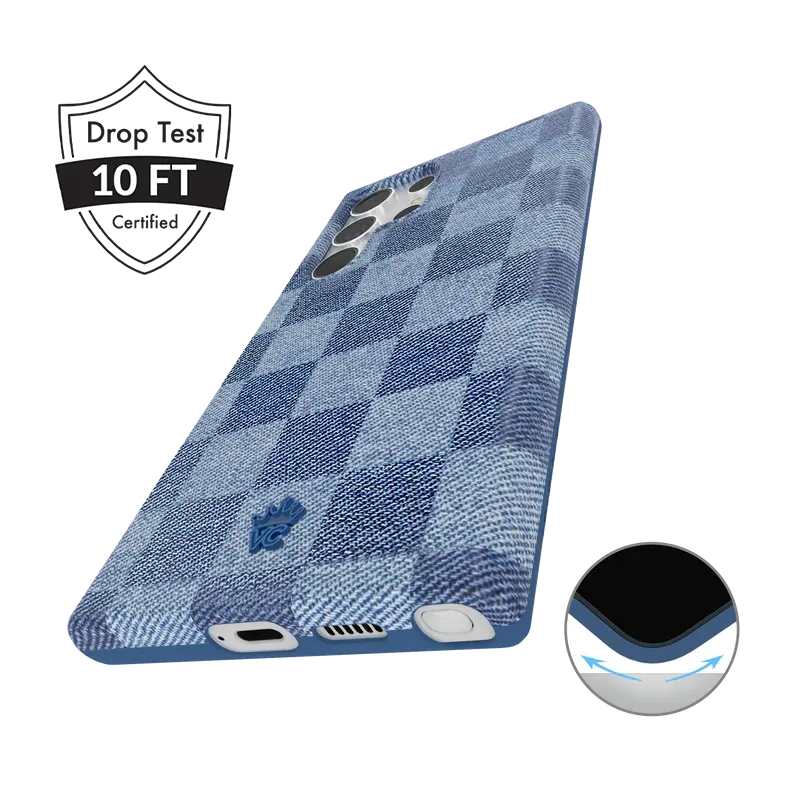 Denim Vibe Checkered Samsung Case