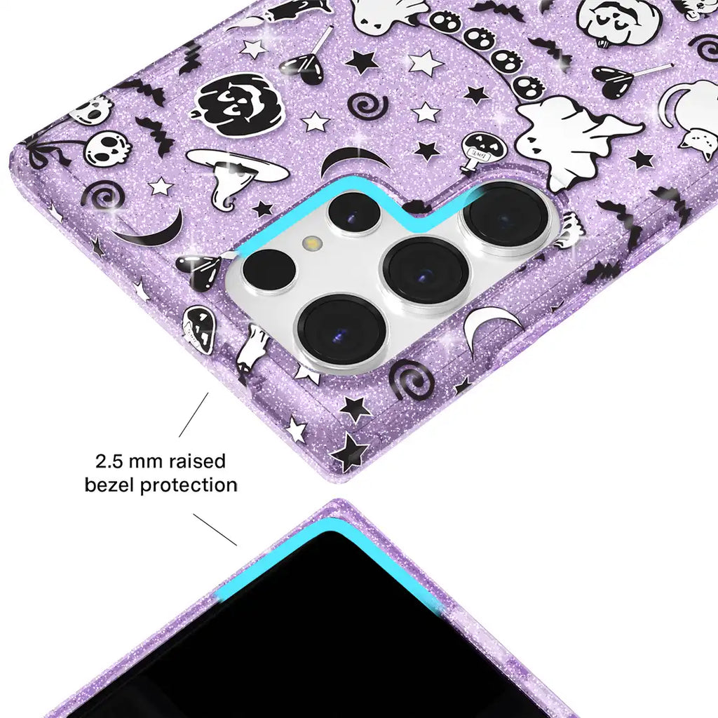Witchy Lilac Glitter Samsung Case