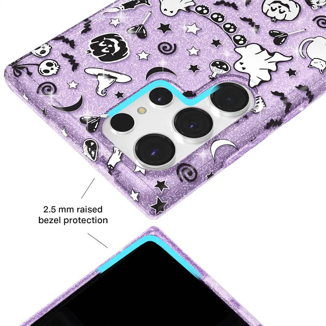 Witchy Lilac Glitter Samsung Case
