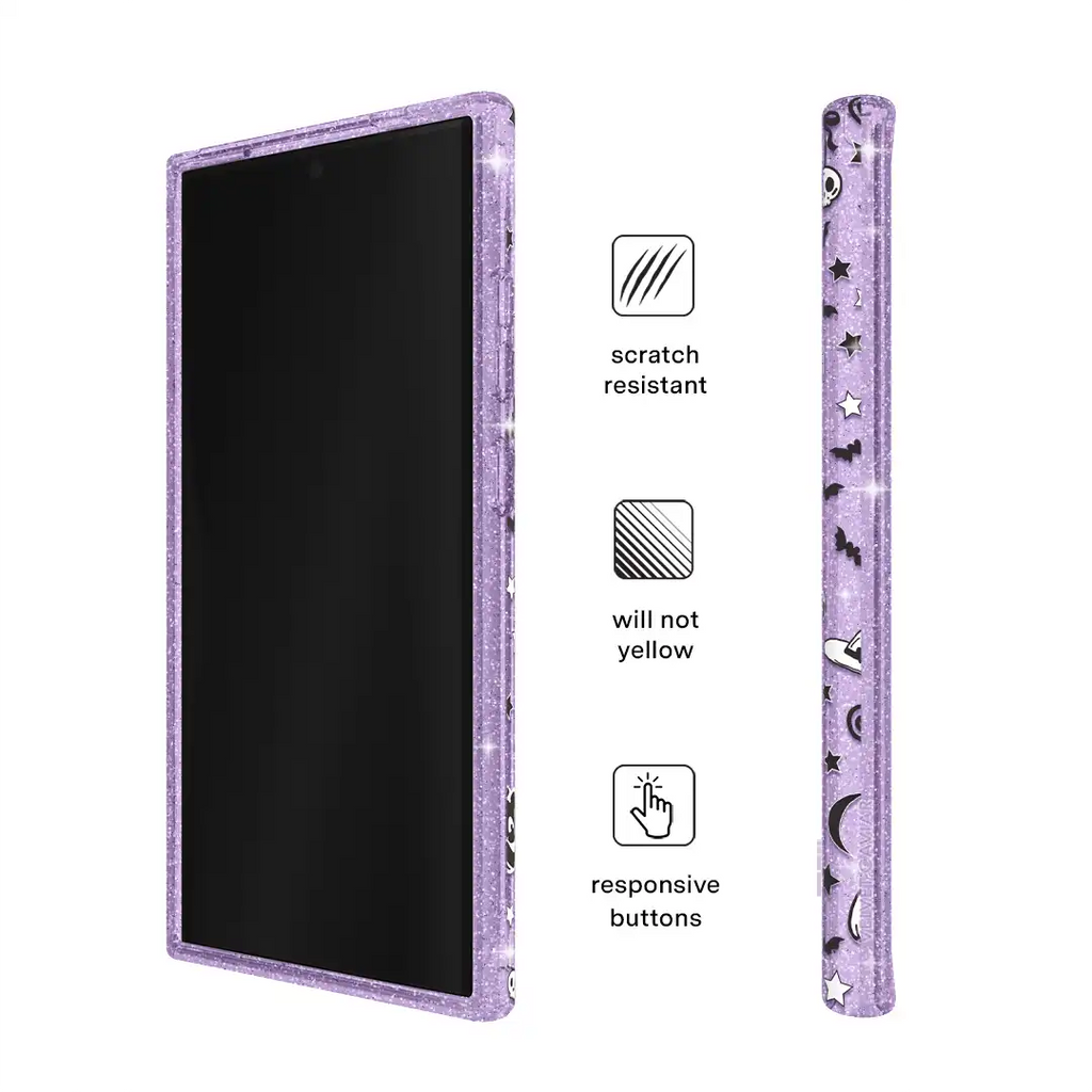 Witchy Lilac Glitter Samsung Case