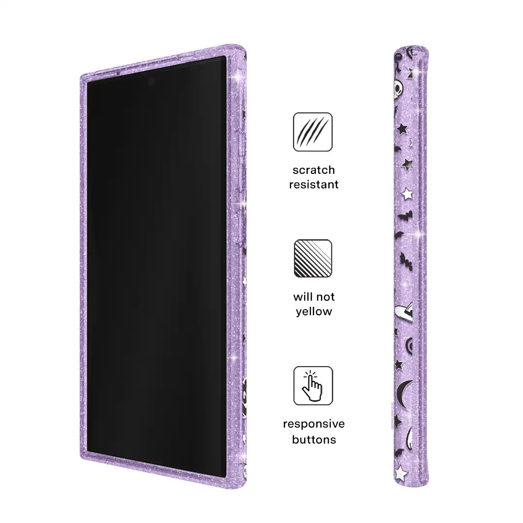 Witchy Lilac Glitter Samsung Case