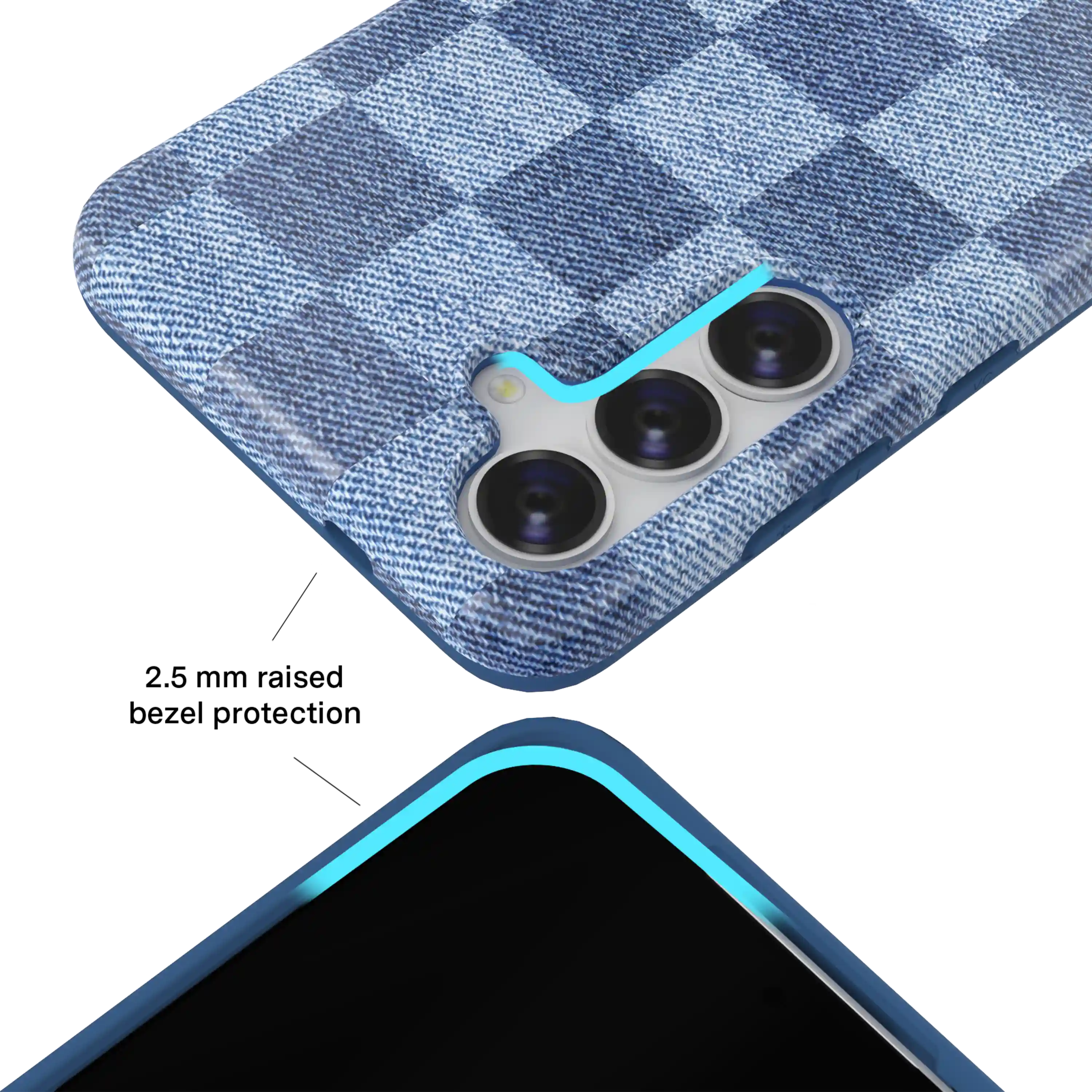 Denim Vibe Checkered Samsung Case