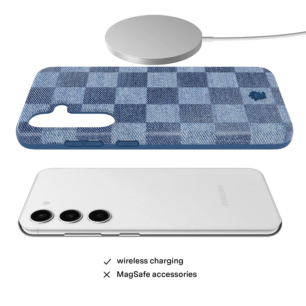 Denim Vibe Checkered Samsung Case