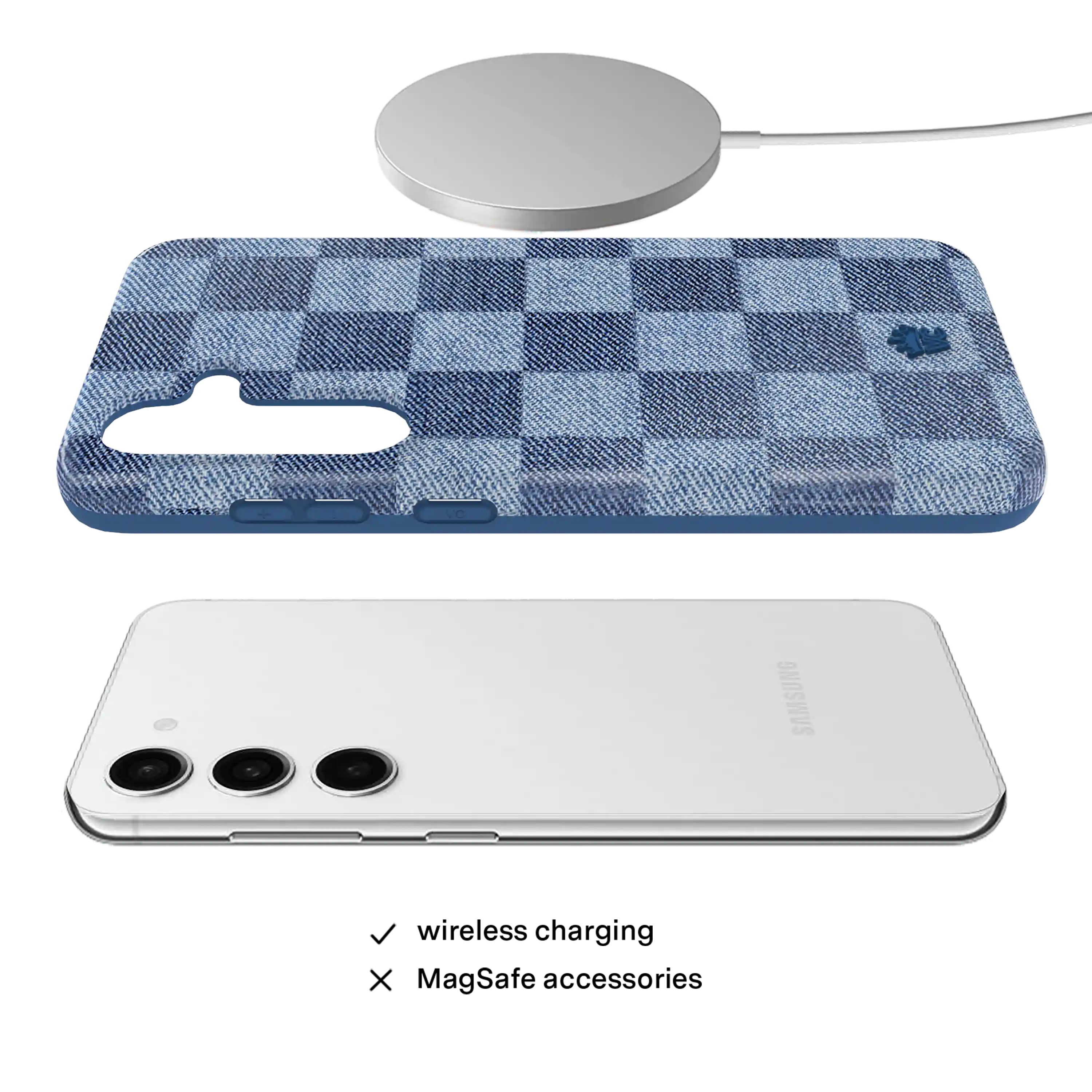 Denim Vibe Checkered Samsung Case