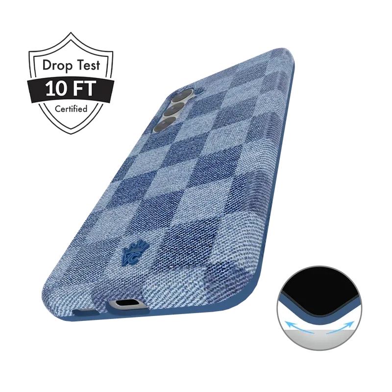 Denim Vibe Checkered Samsung Case