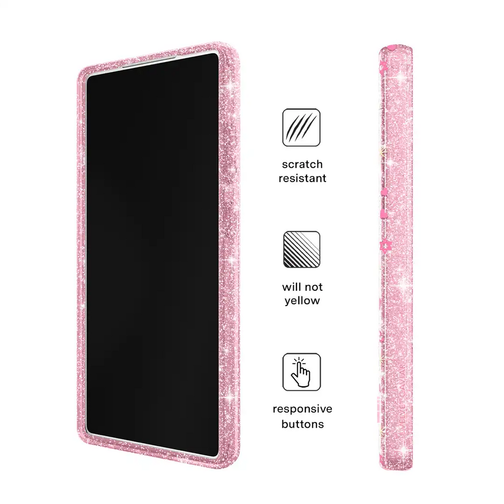 Pink Hanukkah Glitter Samsung Case