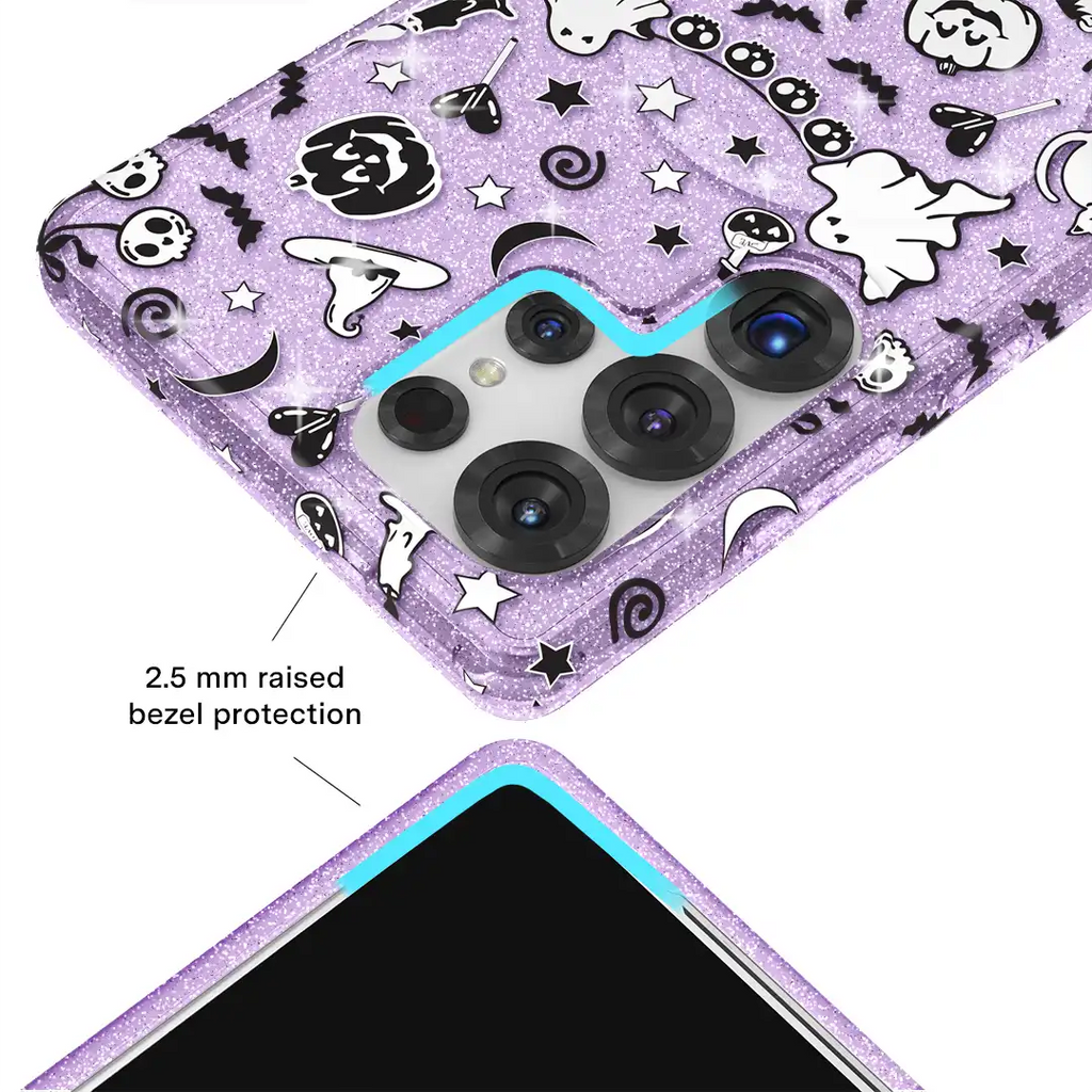 Witchy Lilac Glitter Samsung Case