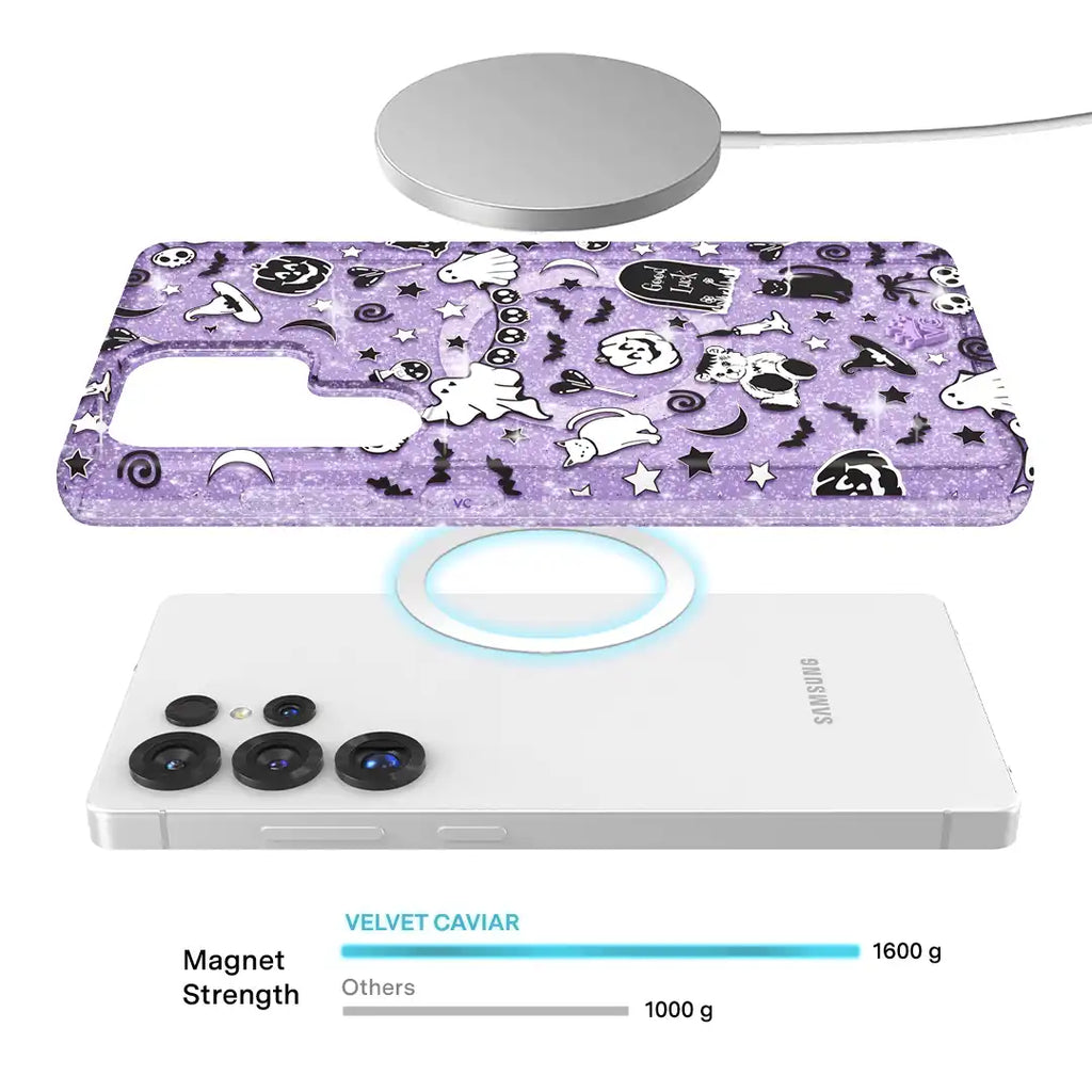 Witchy Lilac Glitter Samsung Case