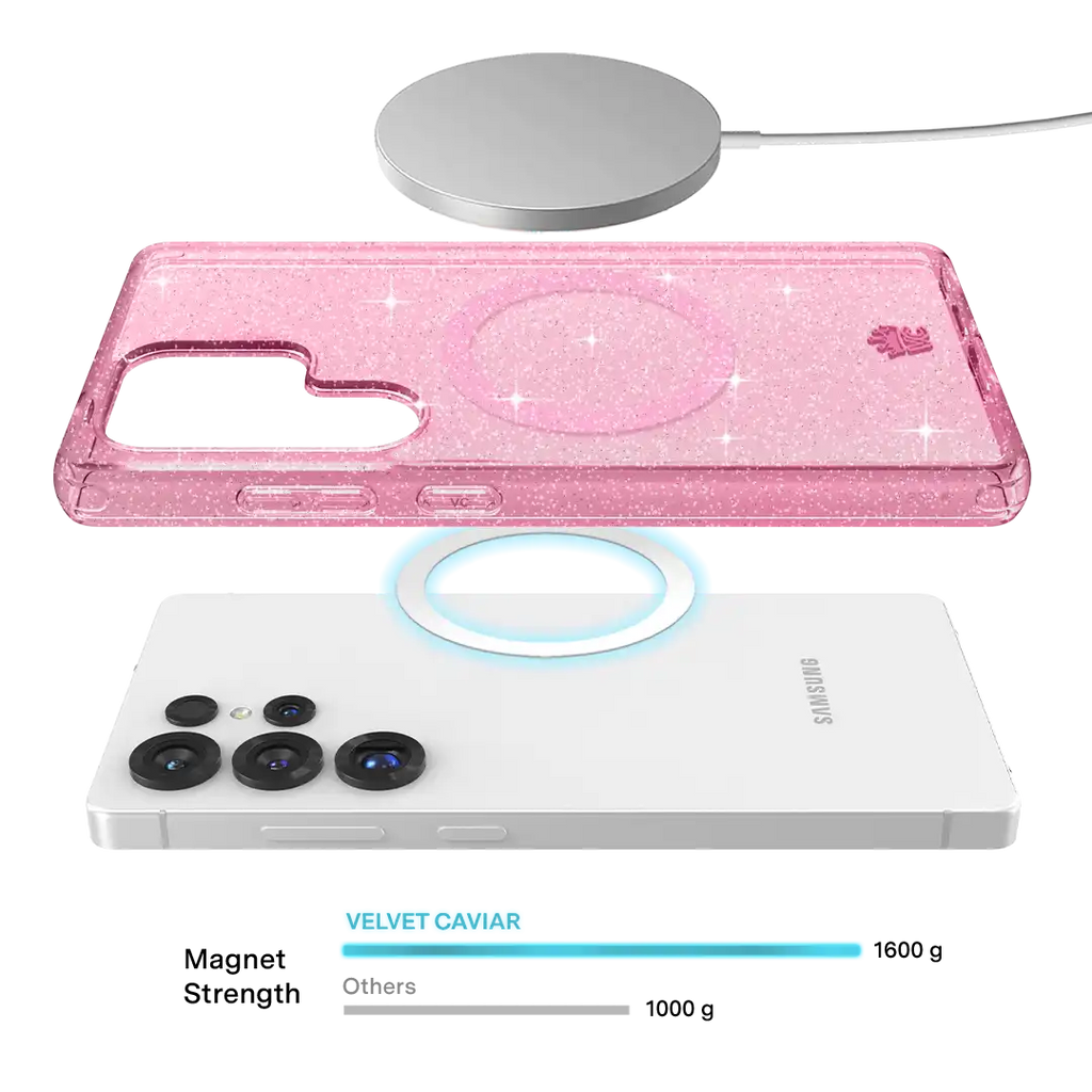 Pink Stardust Glitter Samsung Case