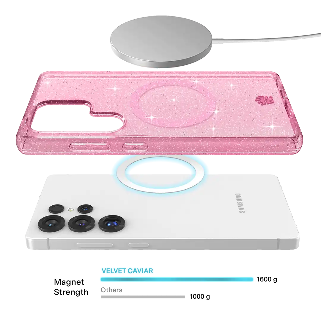 Pink Stardust Glitter Samsung Case