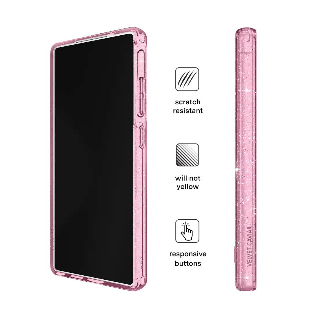 Pink Stardust Glitter Samsung Case