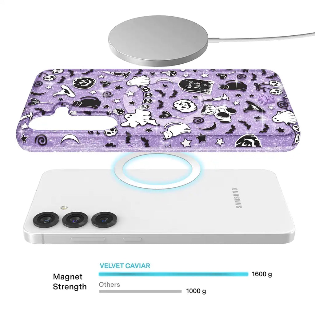 Witchy Lilac Glitter Samsung Case