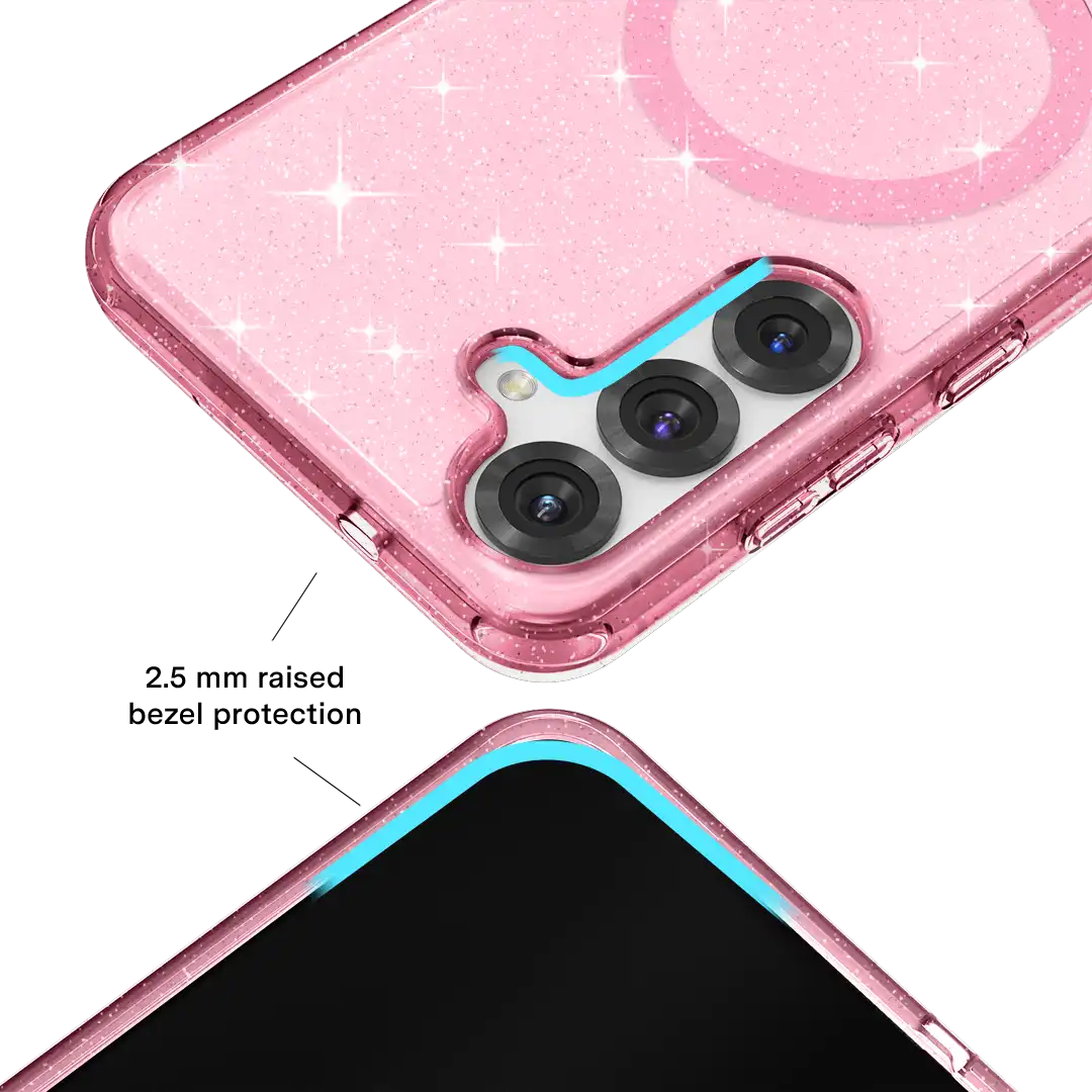 Pink Stardust Glitter Samsung Case