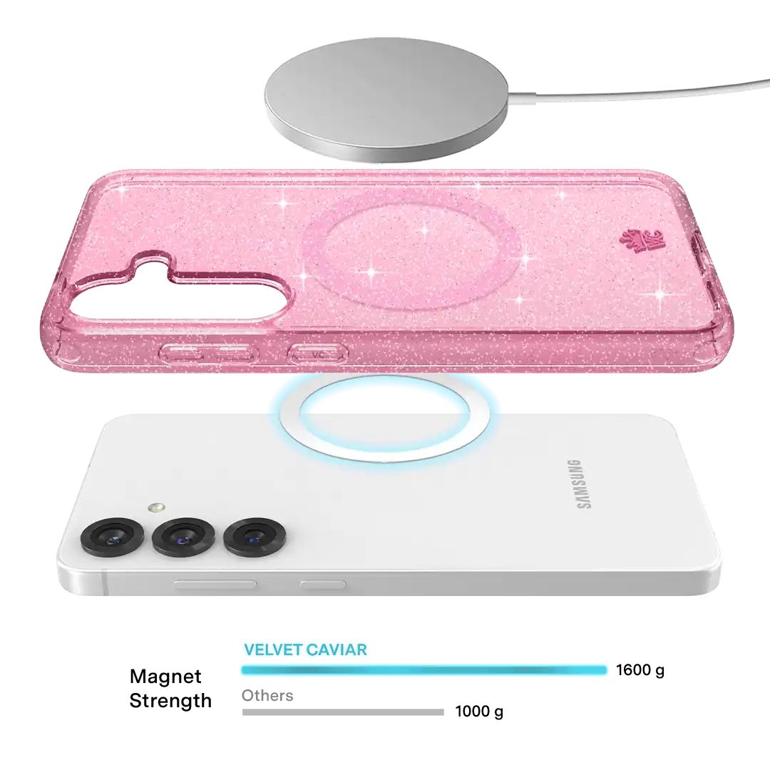 Pink Stardust Glitter Samsung Case
