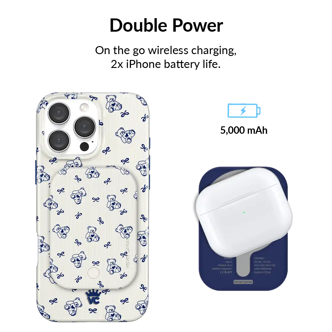 Preppy Teddy Portable MagSafe Charger Power Pack