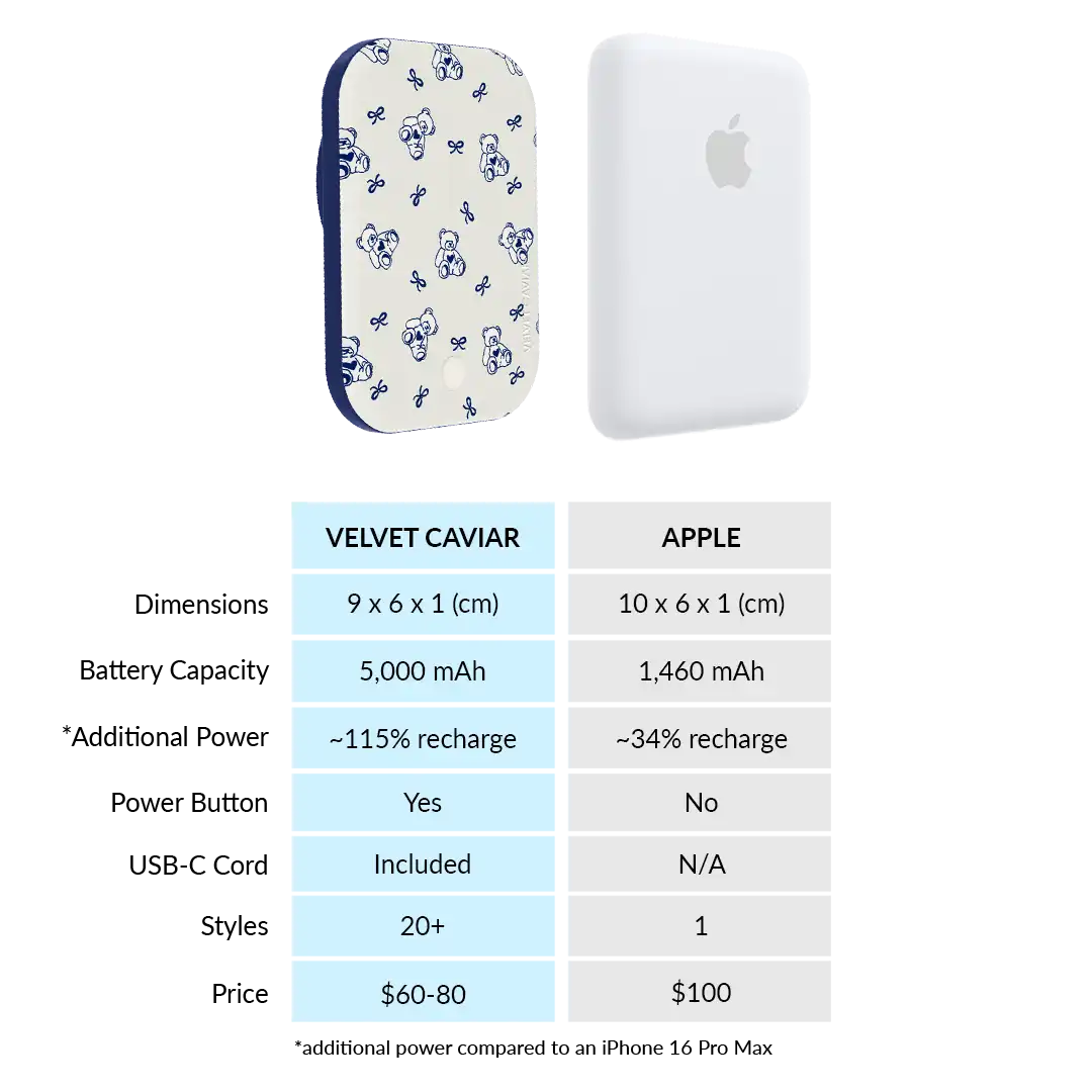 Preppy Teddy Portable MagSafe Charger Power Pack