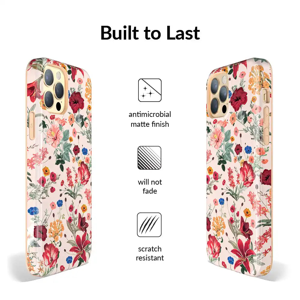 Nude Vintage Floral iPhone Case